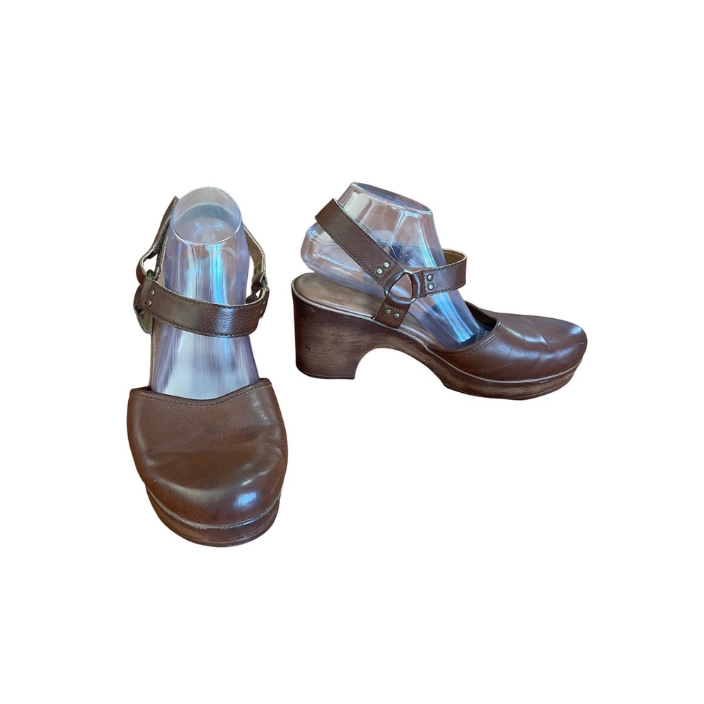 BOC Born Concept Brown Platform Clog Sandals BC0011205 Womens 11M Retro Boho